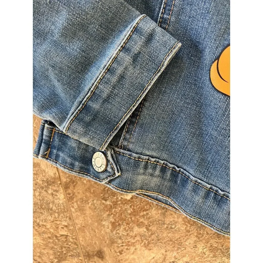 Looney Tunes denim jacket, Tweety Bird on back., Girls M (7/8)